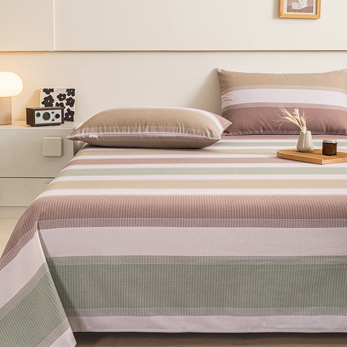 91家纺网 家纺一手货源 找家纺 芃成家纺 2025新款加厚老粗布床单 浮光