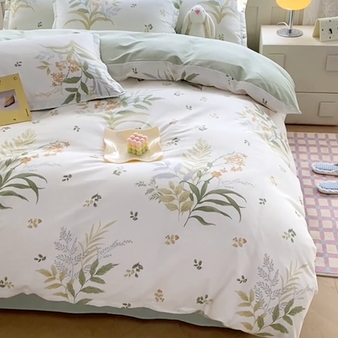 91家纺网 家纺一手货源 找家纺 天之爱 2025新款全棉印花单被套 春意绵绵