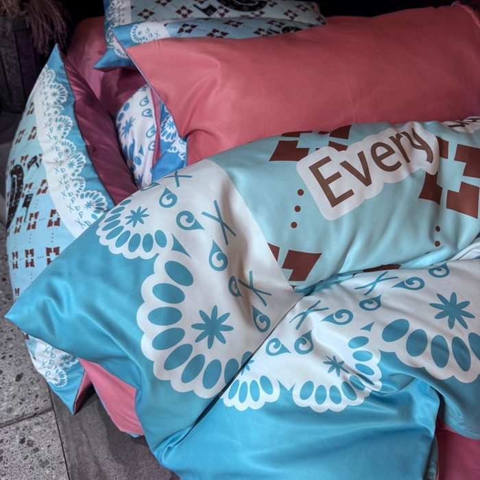 91家纺网 家纺一手货源 找家纺 丽斐纺织 2025新款冰丝四件套 天仙配