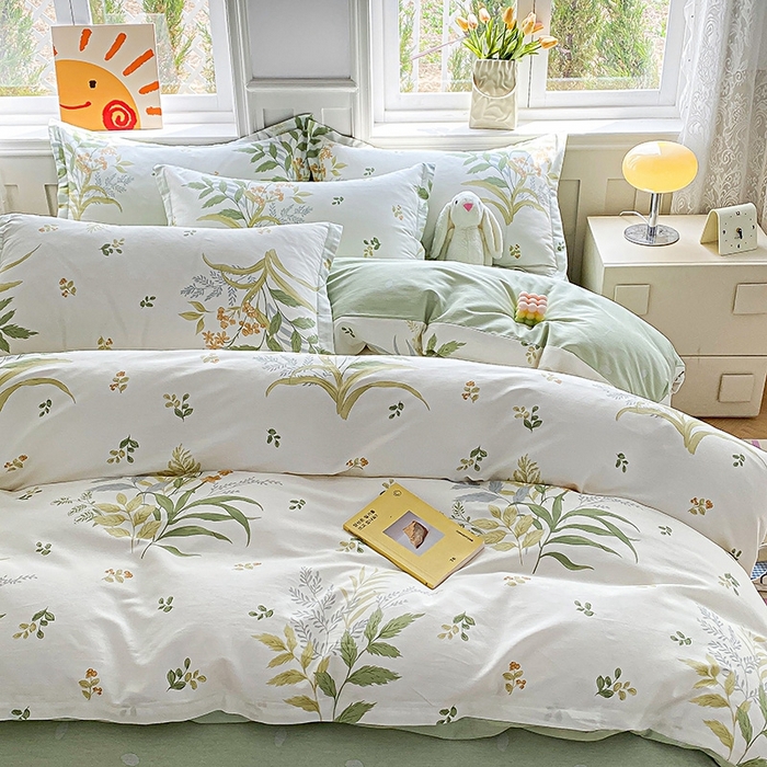 91家纺网 家纺一手货源 找家纺 天之爱 2025新款全棉印花单被套 春意绵绵