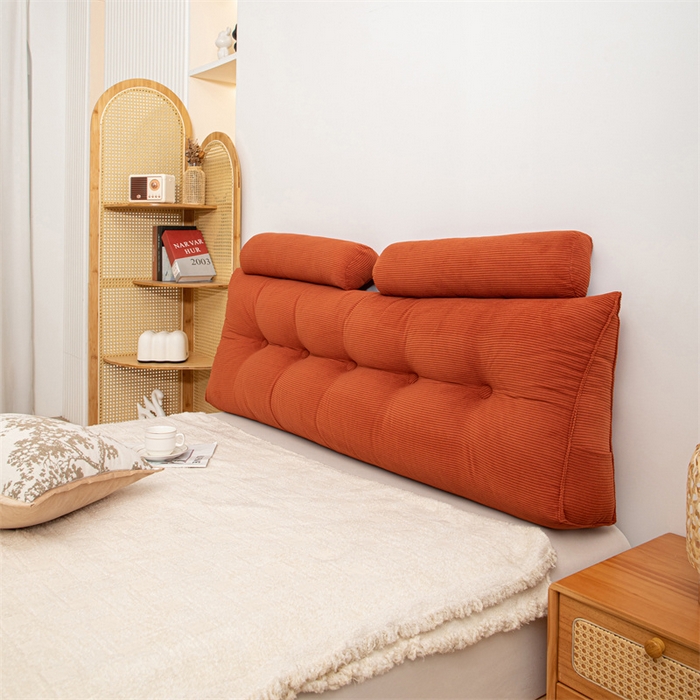 91家纺网 家纺一手货源 找家纺 （总）沐沐家纺 2026新款灯芯绒三角靠背带头枕