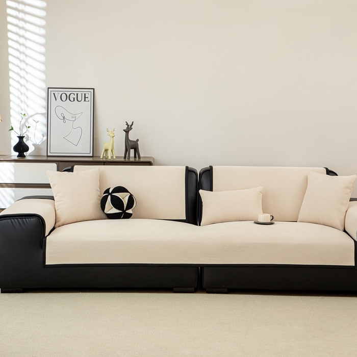 91家纺网 家纺一手货源 找家纺 沐沐家纺 2026新款沐春沙发垫 奶油白