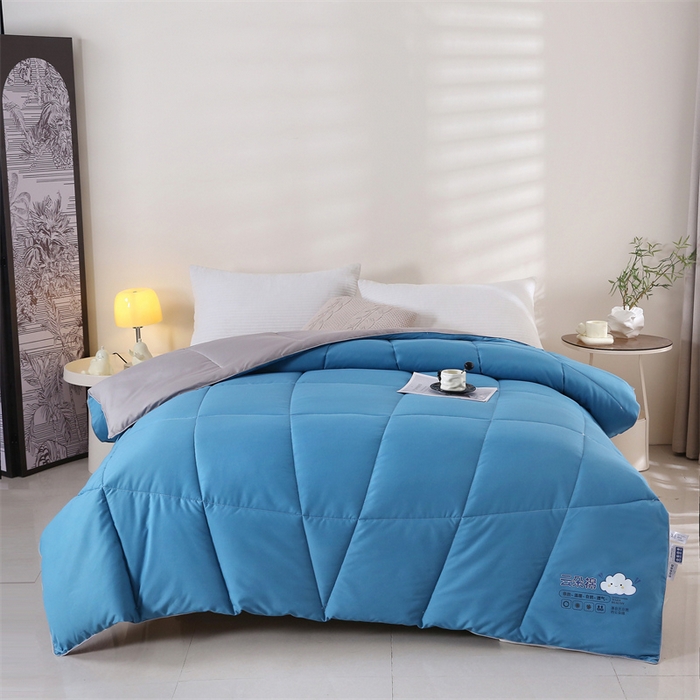 91家纺网 家纺一手货源 找家纺 好老表被业 2025新款超柔云朵被芯零压被子 云朵棉蓝灰