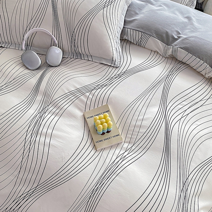 91家纺网 家纺一手货源 找家纺 天之爱 2025新款全棉印花四件套 生活旋律