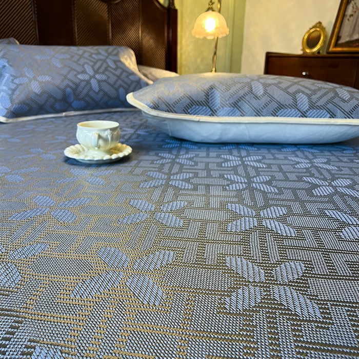 91家纺网 家纺一手货源 找家纺 网红馆（ck家纺） 2025新款可脱卸床裙款冰藤席-盛夏繁星 雾清