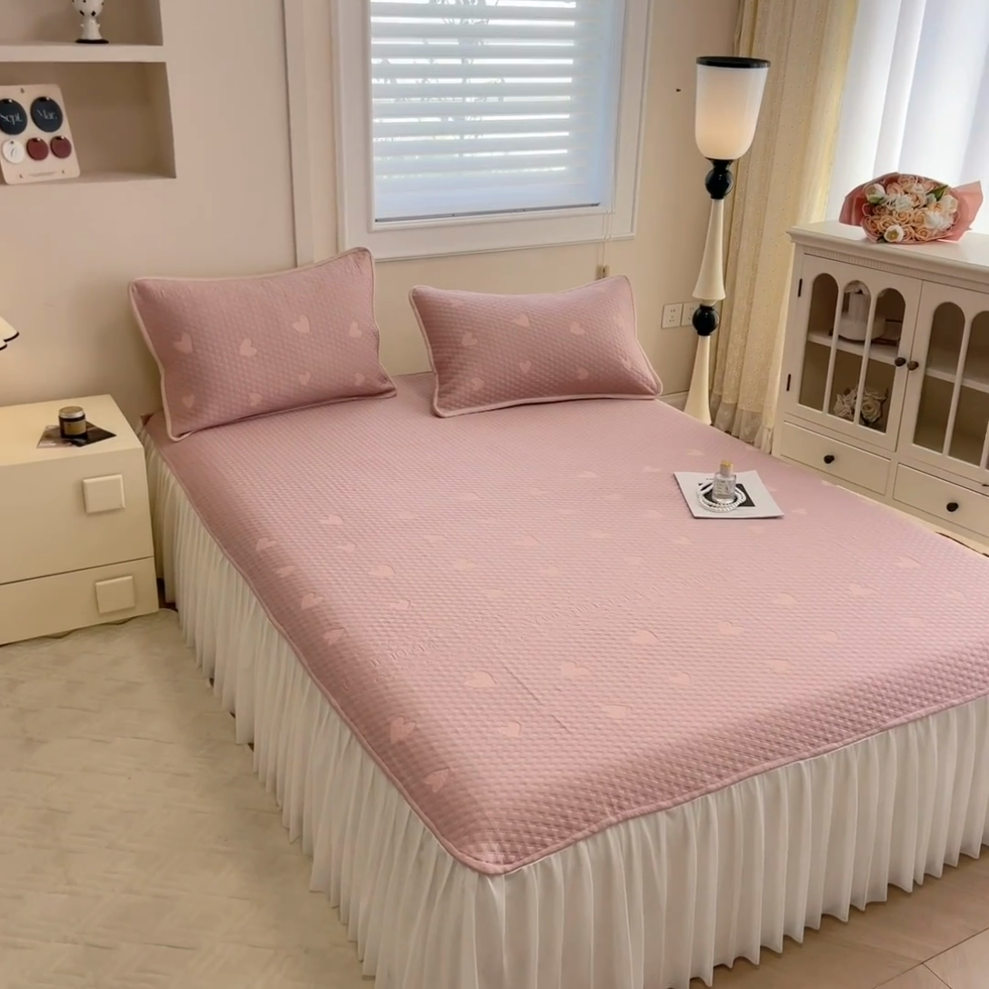 91家纺网 家纺一手货源 找家纺 （总）布卢姆床垫 2025新款A类PE乙纶冰豆豆凉席床裙款