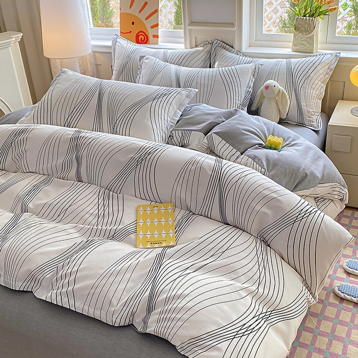 91家纺网 家纺一手货源 找家纺 天之爱 2025新款全棉印花四件套 生活旋律