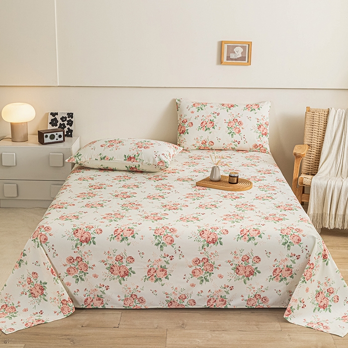 91家纺网 家纺一手货源 找家纺 芃成家纺 2025新款加厚老粗布床单 芳华