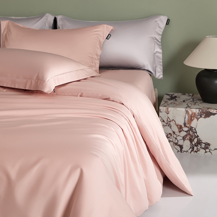 91家纺网 家纺一手货源 找家纺 禾时 2025新款轻奢A类100SPro新疆长绒棉四件套全棉纯棉高定款 玫瑰金