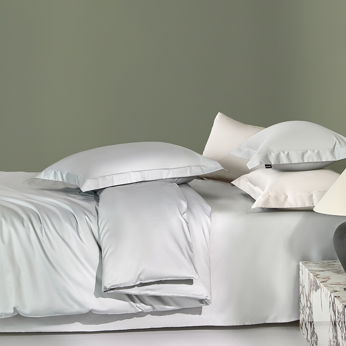 91家纺网 家纺一手货源 找家纺 禾时 2025新款轻奢A类100SPro新疆长绒棉四件套全棉纯棉高定款 梵星蓝