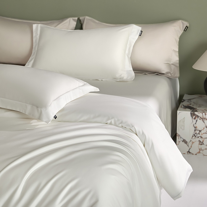 91家纺网 家纺一手货源 找家纺 禾时 2025新款轻奢A类100SPro新疆长绒棉四件套全棉纯棉高定款 白色