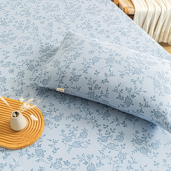 91家纺网 家纺一手货源 找家纺 芃成家纺 2025新款加厚老粗布床单 素秋-兰