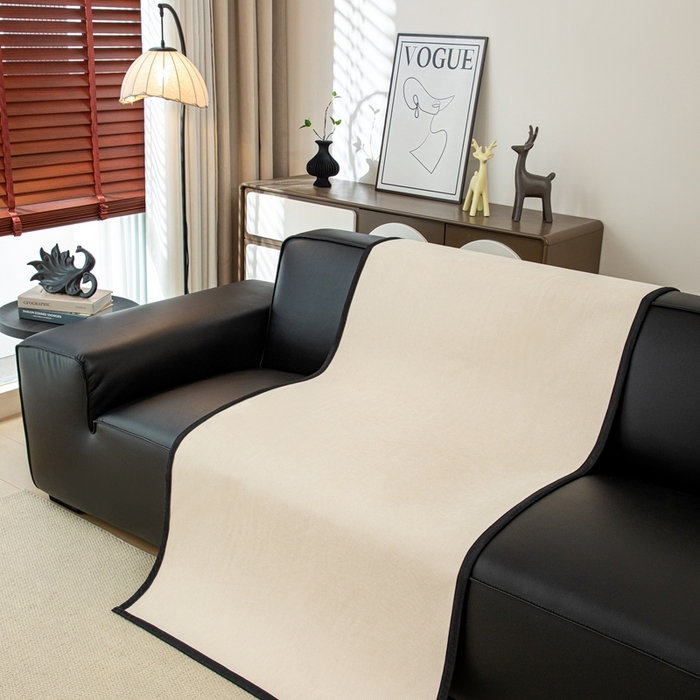 91家纺网 家纺一手货源 找家纺 沐沐家纺 2026新款沐春沙发垫 奶油白