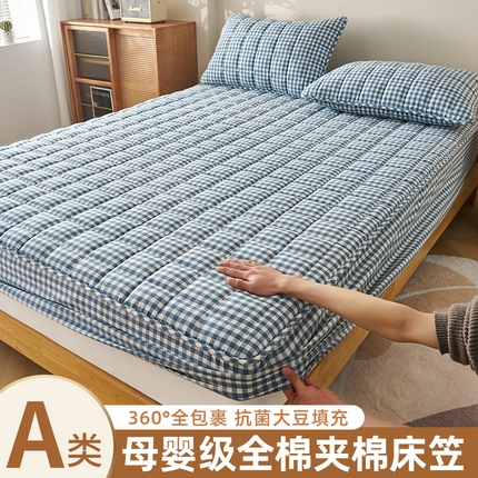 91家纺网 家纺一手货源 找家纺 （总）锦丝钰床垫 2025春夏新款全棉色织水洗棉床笠