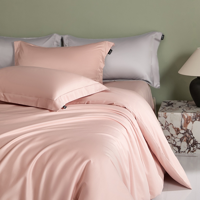 91家纺网 家纺一手货源 找家纺 禾时 2025新款轻奢A类100SPro新疆长绒棉四件套全棉纯棉高定款 玫瑰金