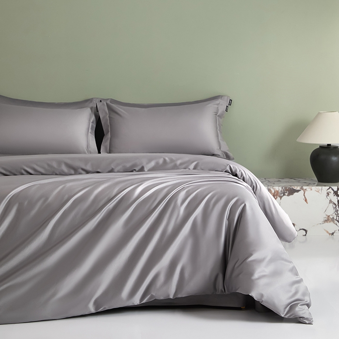 91家纺网 家纺一手货源 找家纺 禾时 2025新款轻奢A类100SPro新疆长绒棉四件套全棉纯棉高定款 绅士灰