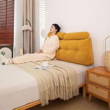 91家纺网 家纺一手货源 找家纺 （总）沐沐家纺 2026新款小羊绒三角靠背带头枕