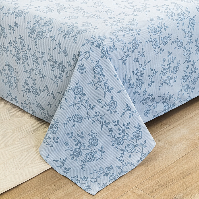 91家纺网 家纺一手货源 找家纺 芃成家纺 2025新款加厚老粗布床单 素秋-兰