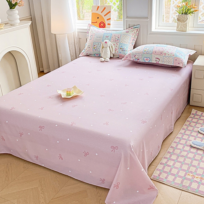 91家纺网 家纺一手货源 找家纺 天之爱 2025新款全棉印花单床单 小确幸