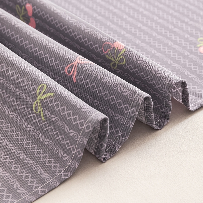 91家纺网 家纺一手货源 找家纺 芃成家纺 2025新款加厚老粗布床单 爱心樱桃