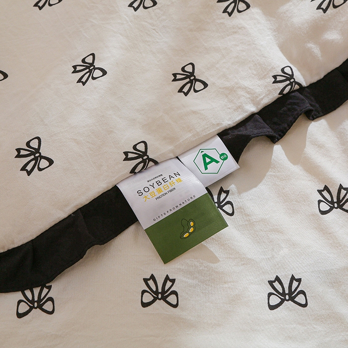 91家纺网 家纺一手货源 找家纺 薇玛仕 2025新款韩版宽边水洗棉大豆夏被赫本风亲肤柔软夏季薄被子 赫本-蝴蝶结