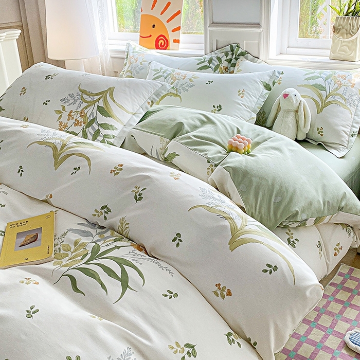 91家纺网 家纺一手货源 找家纺 天之爱 2025新款全棉印花单被套 春意绵绵