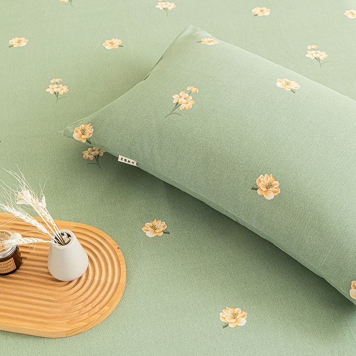 91家纺网 家纺一手货源 找家纺 芃成家纺 2025新款加厚老粗布床单 春意