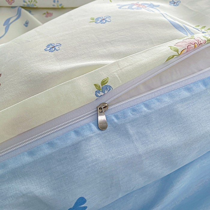 91家纺网 家纺一手货源 找家纺 天之爱 2025新款全棉印花四件套 幽幽花间兔