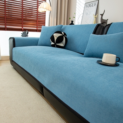 沐沐家纺 2026新款沐春沙发垫 青雾蓝