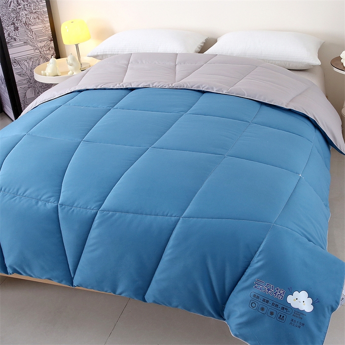 91家纺网 家纺一手货源 找家纺 好老表被业 2025新款超柔云朵被芯零压被子 云朵棉蓝灰