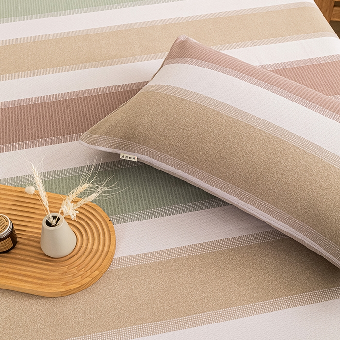 91家纺网 家纺一手货源 找家纺 芃成家纺 2025新款加厚老粗布床单 浮光