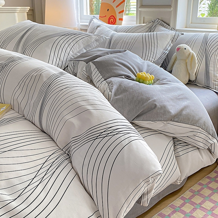 91家纺网 家纺一手货源 找家纺 天之爱 2025新款全棉印花四件套 生活旋律