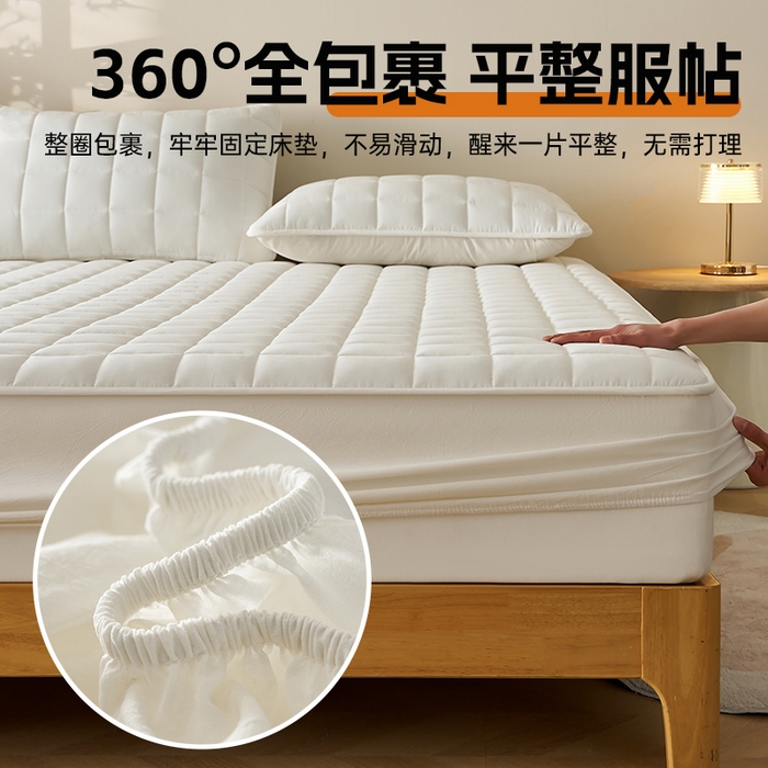 91家纺网 家纺一手货源 找家纺 （总）锦丝钰床垫 2025春夏新款全棉色织水洗棉床笠