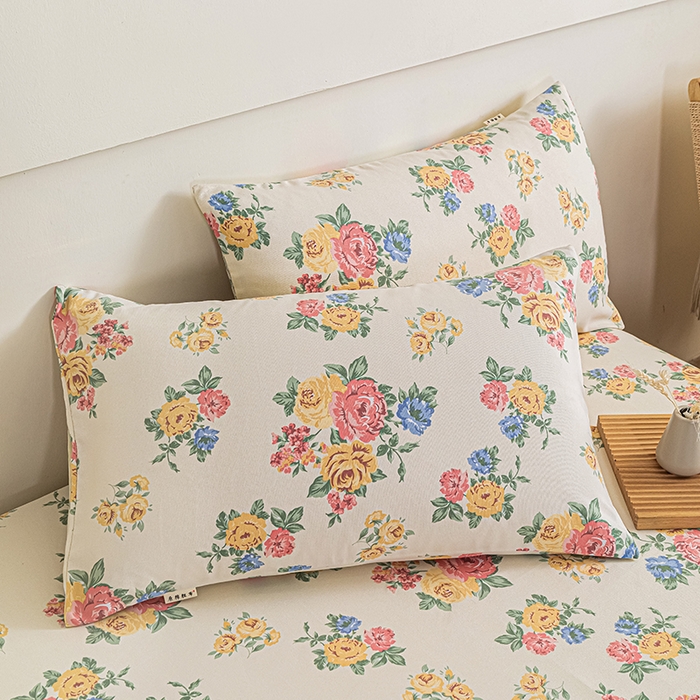 91家纺网 家纺一手货源 找家纺 芃成家纺 2025新款加厚老粗布床单 繁花