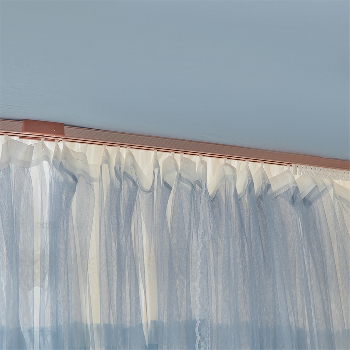 91家纺网 家纺一手货源 找家纺 迪凡保罗蚊帐 2025新款2513款双轨铝合金落地导轨蚊帐 蓝灰色