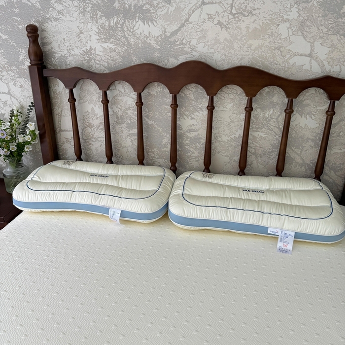 91家纺网 家纺一手货源 找家纺 （总）昕科 2025新款蚕丝蝴蝶立体枕-桑蚕丝刺绣蝴蝶枕芯莱赛尔纤维天丝立体枕头