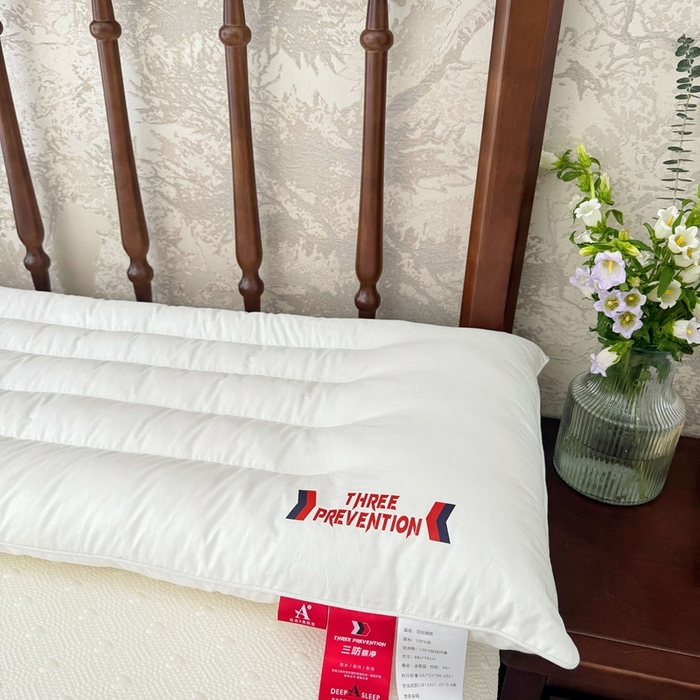 91家纺网 家纺一手货源 找家纺 （总）昕科 2025新款全棉三防双人长枕-实拍-A类纯棉三防双人枕头长枕芯
