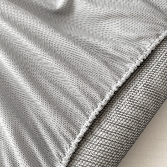 91家纺网 家纺一手货源 找家纺 萌飞 2025新款乙纶PE中分子华夫格凉豆豆凉席 中分子PE凉豆豆凉席-欢乐熊-米白【床笠款】