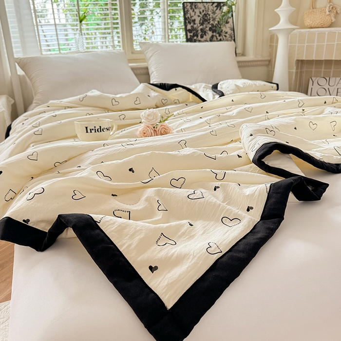 91家纺网 家纺一手货源 找家纺 九诺家纺 2025新款轻奢赫本夏被夏凉被 赫本-星星