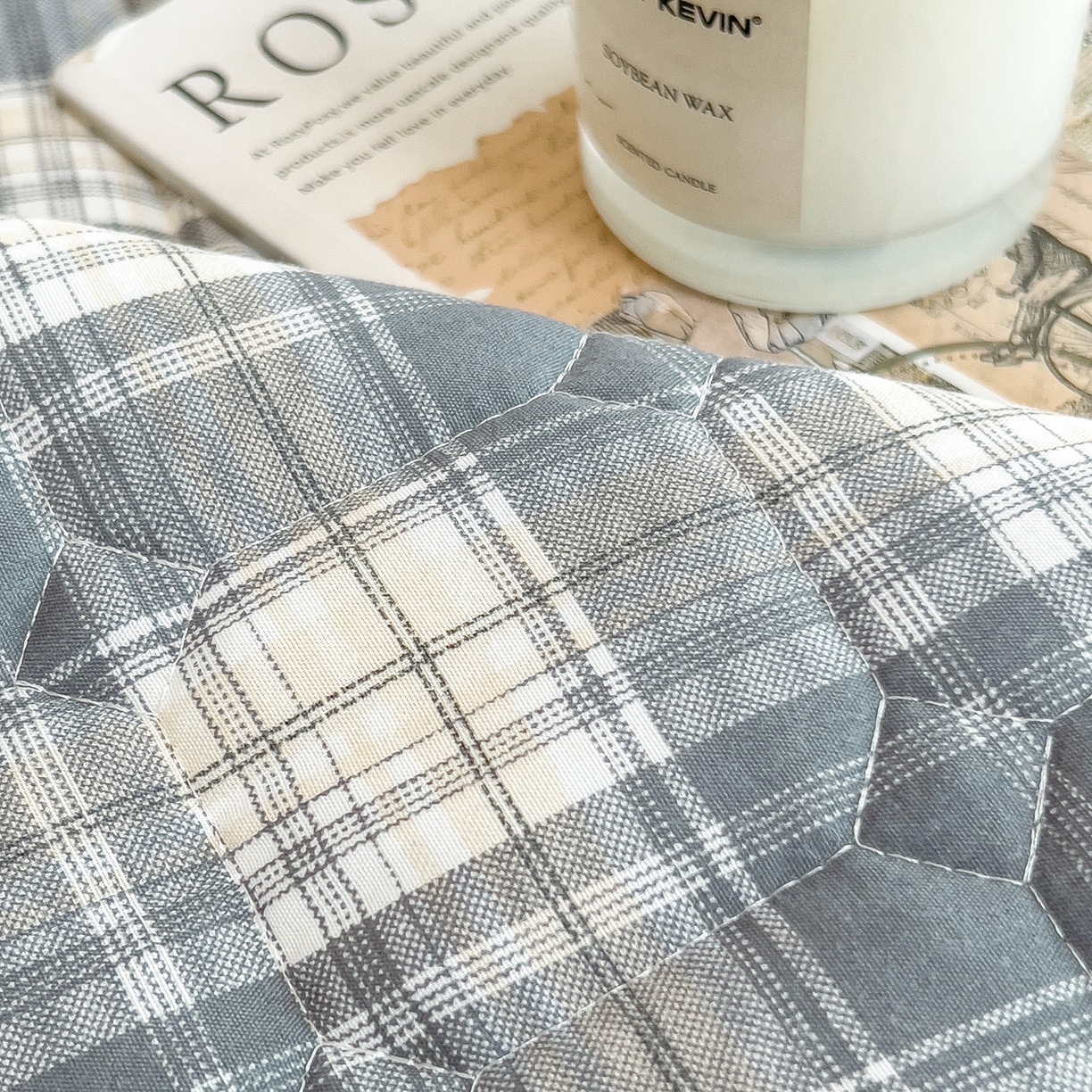 91家纺网 家纺一手货源 找家纺 蕾诺家纺 2025新款新疆棉花夹棉床垫床笠保护套 简兮灰