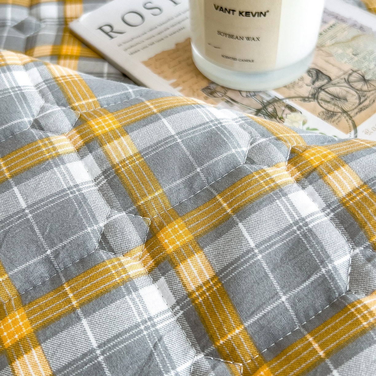 91家纺网 家纺一手货源 找家纺 蕾诺家纺 2025新款新疆棉花夹棉床垫床笠保护套 心语-咖