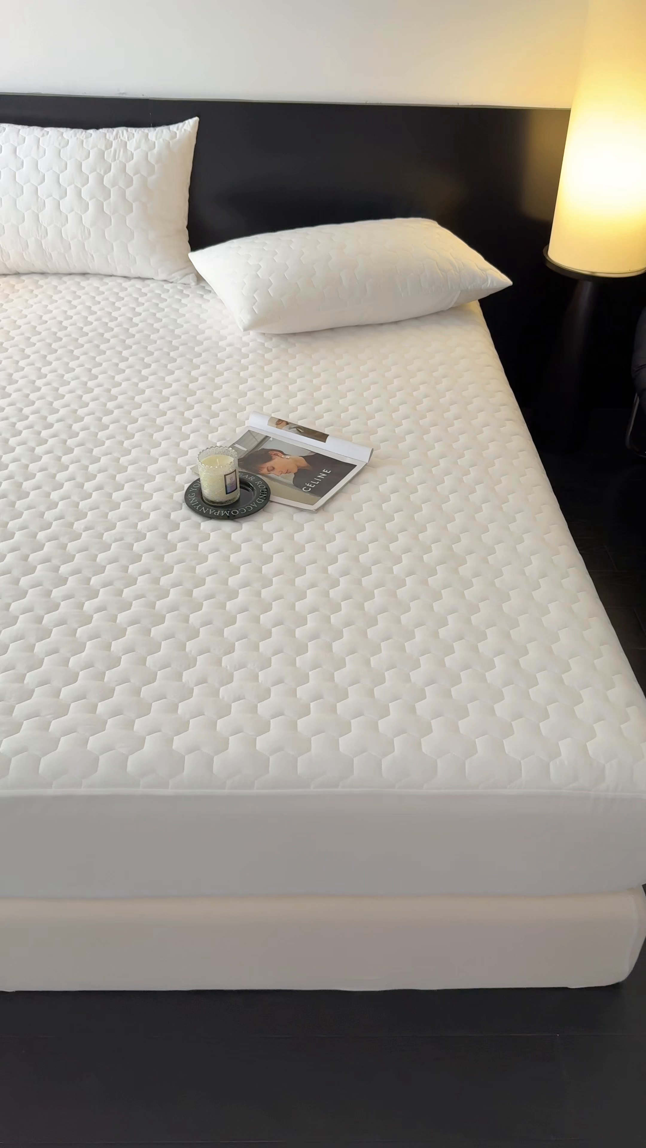 91家纺网 家纺一手货源 找家纺 十一家居 2025新款A类磨毛夹棉床笠 本白