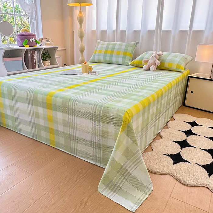 91家纺网 家纺一手货源 找家纺 雨彤家纺 2025新款A类母婴级软糯糯云朵水洗棉床单 安格尔