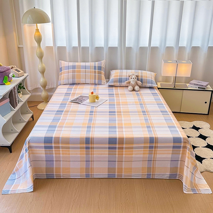 雨彤家纺 2025新款A类母婴级软糯糯云朵水洗棉床单 科曼格