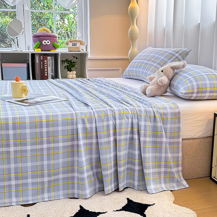 91家纺网 家纺一手货源 找家纺 雨彤家纺 2025新款A类母婴级软糯糯云朵水洗棉床单 芙兰仕