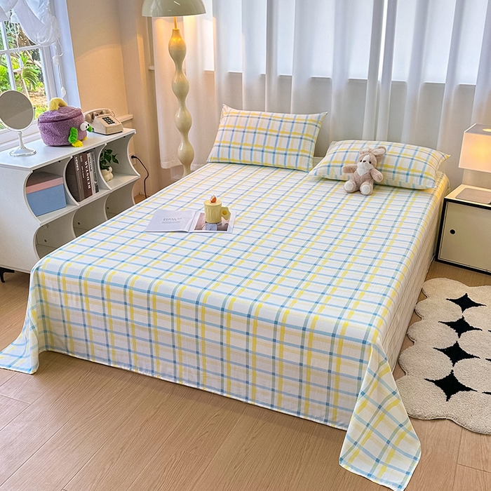 91家纺网 家纺一手货源 找家纺 雨彤家纺 2025新款A类母婴级软糯糯云朵水洗棉床单 格心生活