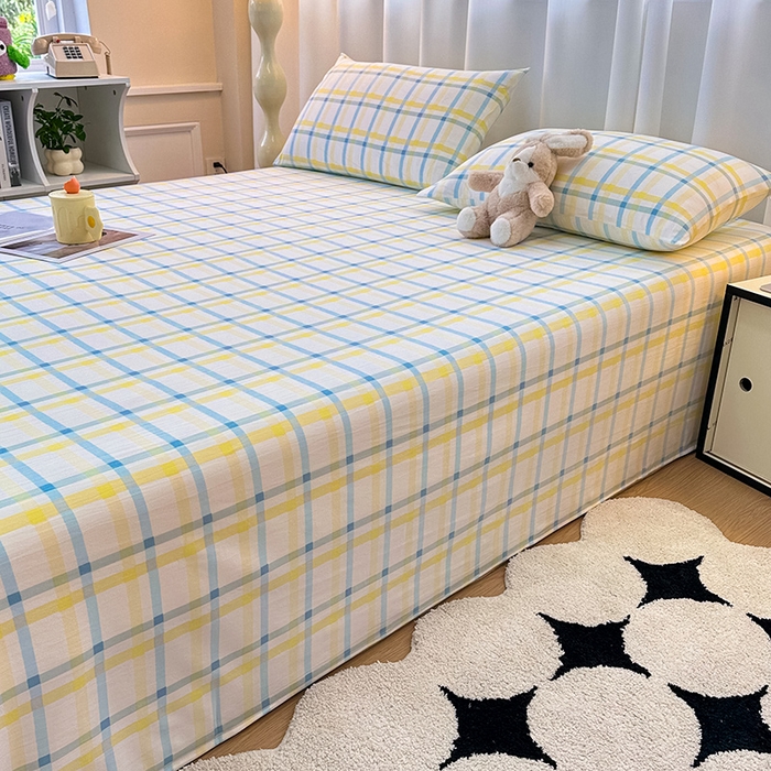 91家纺网 家纺一手货源 找家纺 雨彤家纺 2025新款A类母婴级软糯糯云朵水洗棉床单 格心生活