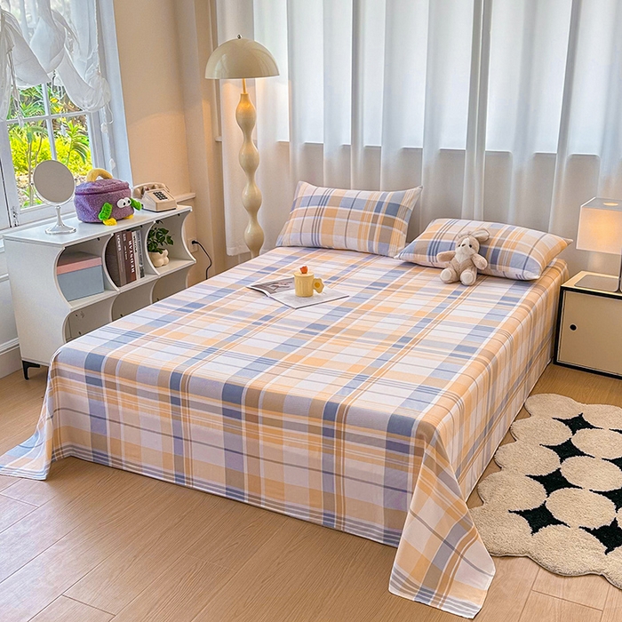 91家纺网 家纺一手货源 找家纺 雨彤家纺 2025新款A类母婴级软糯糯云朵水洗棉床单 科曼格