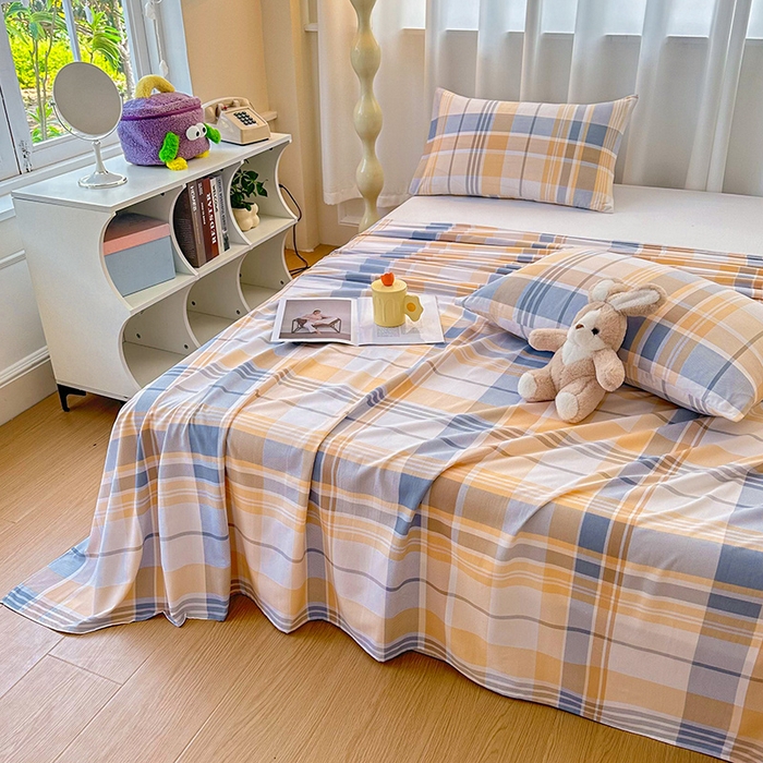 91家纺网 家纺一手货源 找家纺 雨彤家纺 2025新款A类母婴级软糯糯云朵水洗棉床单 科曼格