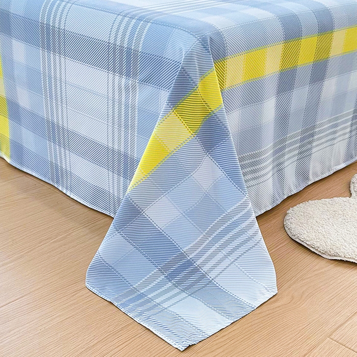 91家纺网 家纺一手货源 找家纺 雨彤家纺 2025新款A类母婴级软糯糯云朵水洗棉床单 安格尔-蓝